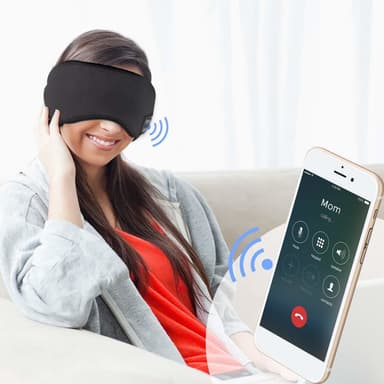 Sovhörlurar - Sovmask med hörlurar Bluetooth 5.0 Svart
