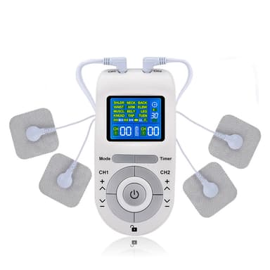 TENS EMS Massageapparat muskelstimulator för smärtlindring 12 lägen 20