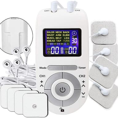 TENS EMS Massageapparat muskelstimulator för smärtlindring 12 lägen 20