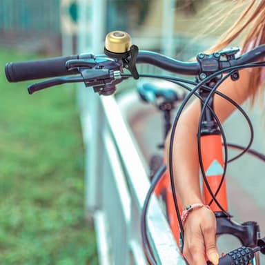 Ringklocka med Airtaghållare för cykel Svart