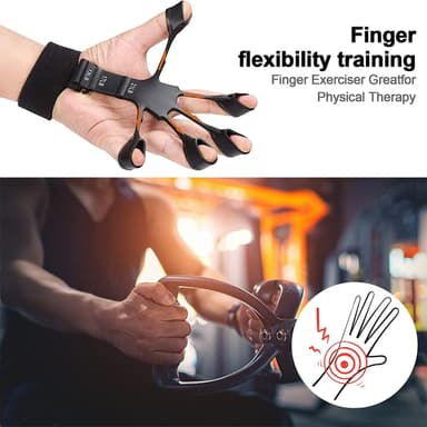 Fingertränare med 6 olika motstånd 2-pack Flerfärgad 1 L