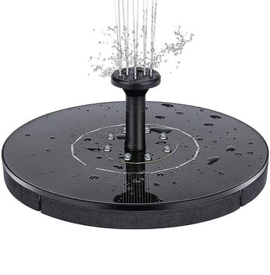 Vattenfontän solcellsdriven 18 cm med vit LED-belysning