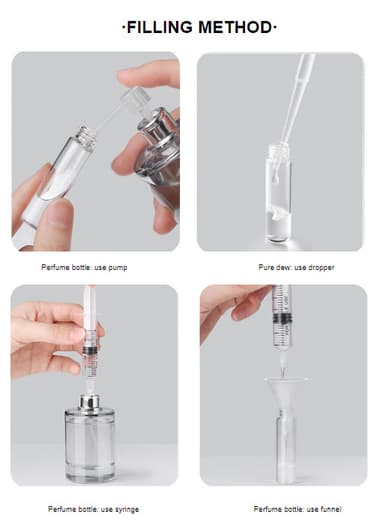 Liten Refill Flaska för Parfym Återfyllbar 5 ml 2-Pack Silver