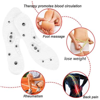 Akupressur Magnetisk Massage Innersulor 1 Par Transparent 27 cm