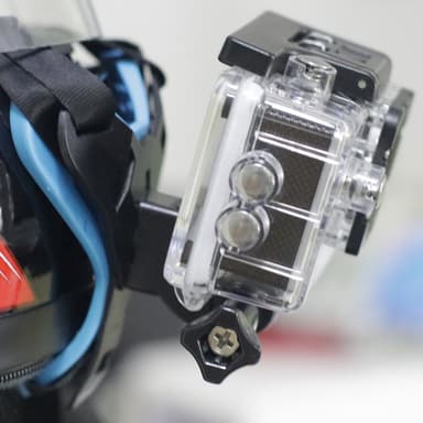 Motorcykelhjälm hakremsfäste för GoPro Svart