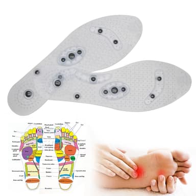 Akupressur Magnetisk Massage Innersulor 1 Par Transparent 27 cm