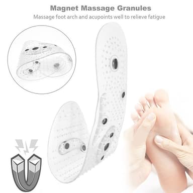 Akupressur Magnetisk Massage Innersulor 1 Par Transparent 27 cm