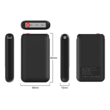 Batteriuppvärmda strumpor 4000 mAh Grå M