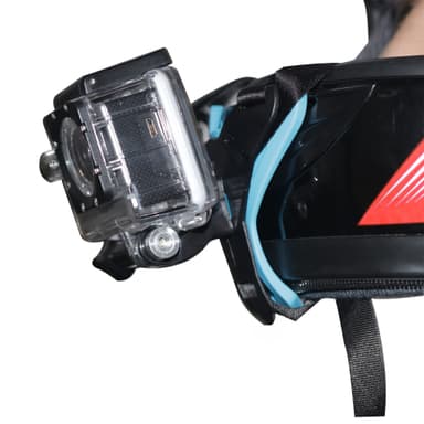 Motorcykelhjälm hakremsfäste för GoPro Svart