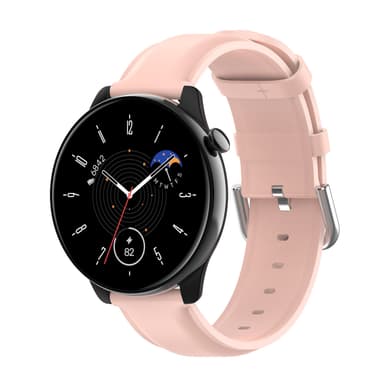 Klockarmband äkta läder Rosa 20 mm
