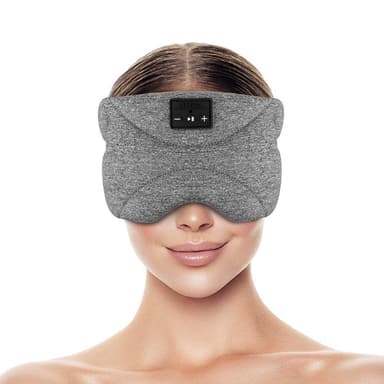 Bluetooth pannband/sovmask Sovhörlurar Grå