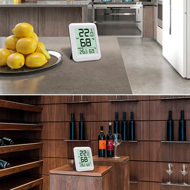 Trådlös termometer och hygrometer inomhus/utomhus Vit