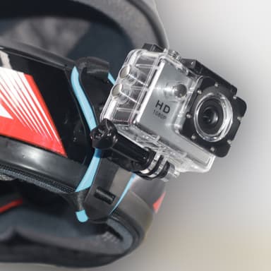 Motorcykelhjälm hakremsfäste för GoPro Svart