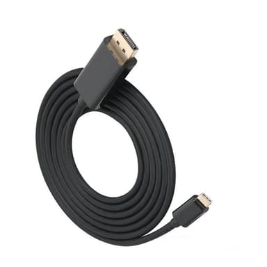 USB-C till Displayport (DP) adapter kabel 1.8 m Svart