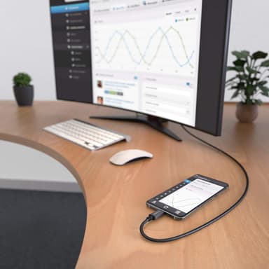 USB-C till Displayport (DP) adapter kabel 1.8 m Svart