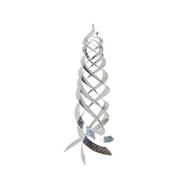 Reflekterande fågelskrämma spiralformad Silver
