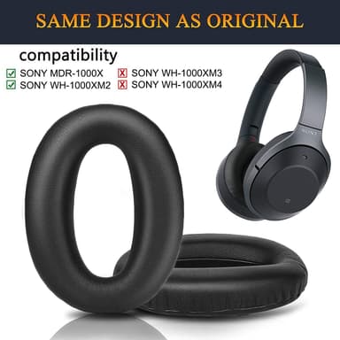 Öronkuddar för Sony MDR-1000X WH-1000XM2 1 par Svart