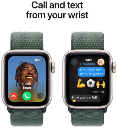 Apple Watch SE 2nd Gen 44mm GPS (Starlight Alu/Lake Green sportloop)