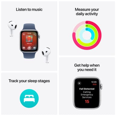 Apple Watch SE 2nd Gen 40mm LTE (Silver Alu/Denim sportband M/L)