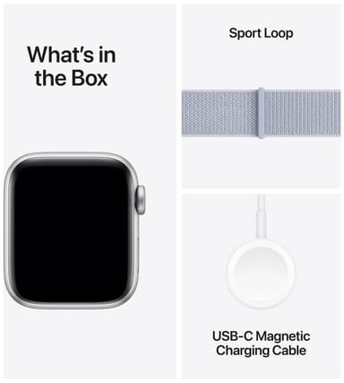 Apple Watch SE 2nd Gen 44mm GPS (Silver Alu/Blue Cloud sportloop)