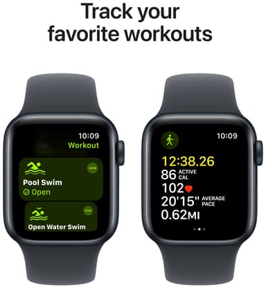 Apple Watch SE 2nd Gen 44mm GPS (Midnight Alu/Midnight sportband S/M)