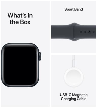 Apple Watch SE 2nd Gen 44mm GPS (Midnight Alu/Midnight sportband S/M)