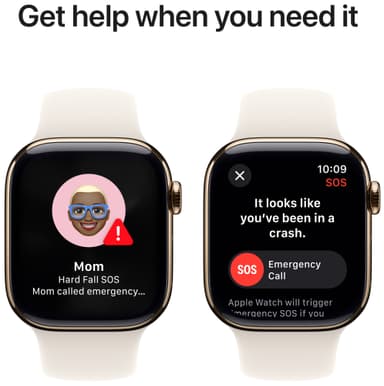 Apple Watch S10 42mm GPS+Cel (Gold Titanium/Starlight Sport Band) S/M