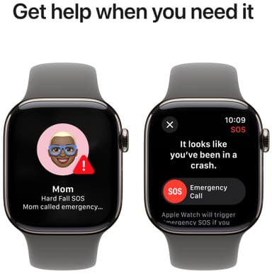 Apple Watch S10 46mm GPS+Cel (Natural Titanium/Stone Grey Sport Band) M/L