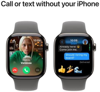Apple Watch S10 46mm GPS+Cel (Natural Titanium/Stone Grey Sport Band) M/L
