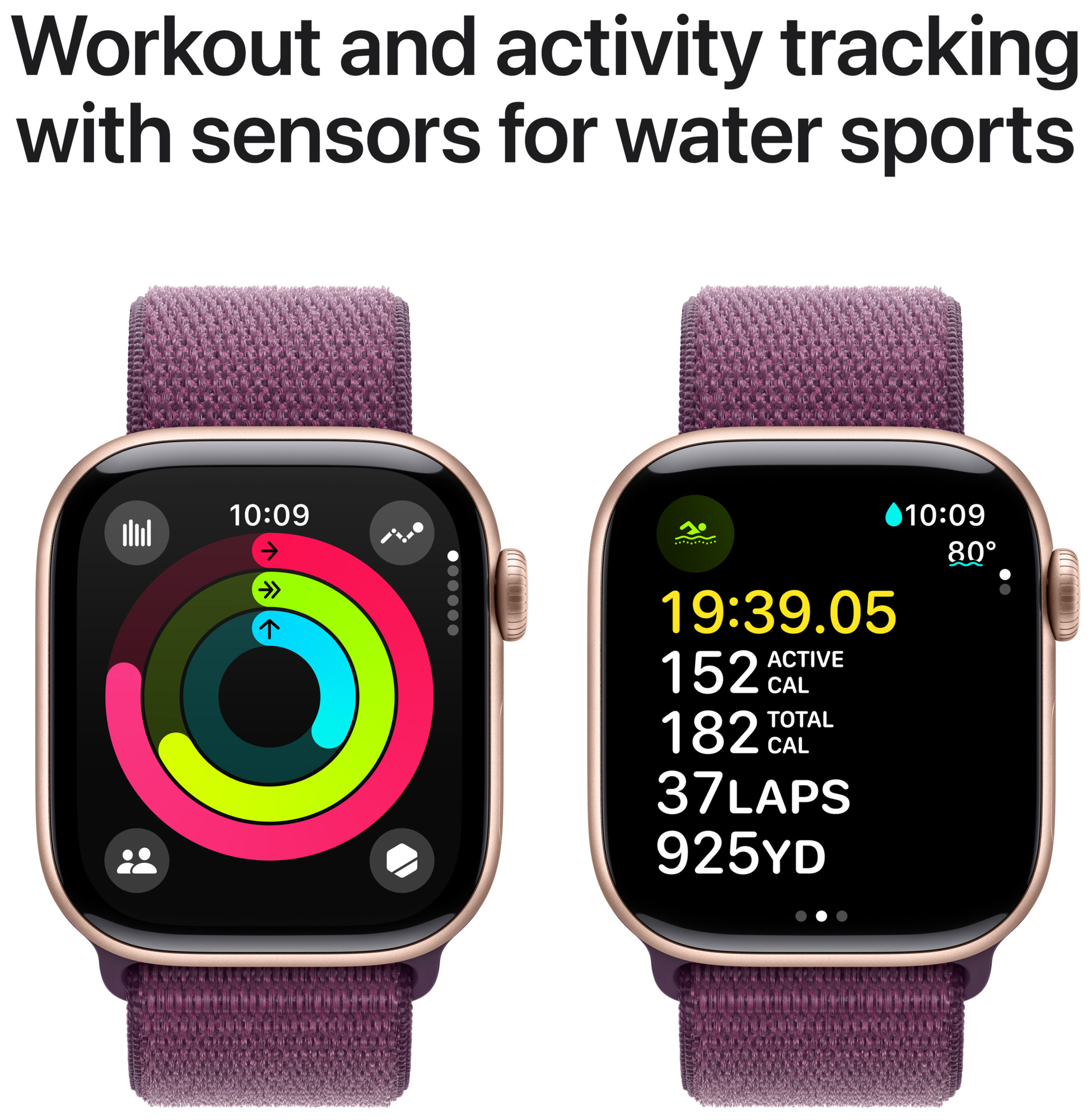 Apple Watch S10 46mm GPS+Cel (Rose Gold Alu/Plum Sport Loop)