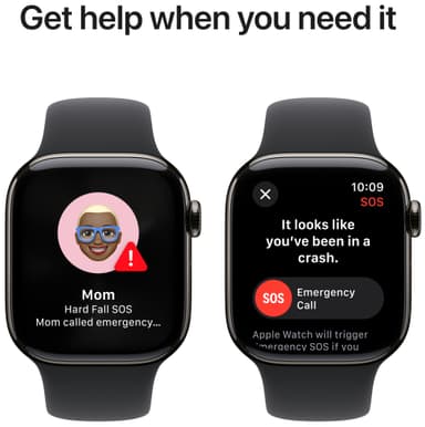 Apple Watch S10 42mm GPS+Cel (Slate Titanium/Black Sport Band) S/M