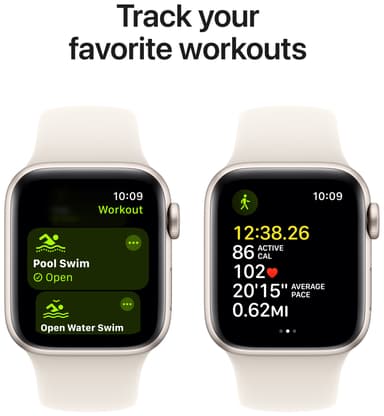 Apple Watch SE 2nd Gen 40mm LTE (Starlight Alu/Starlight sportband S/M)