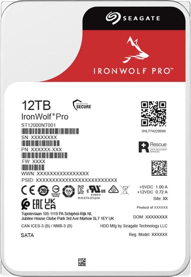 Seagate IronWolf Pro 3.5"" NAS HDD (12 TB)