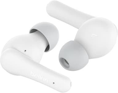 Belkin SoundForm Nano 2 true wireless in-ear hörlurar (vita)