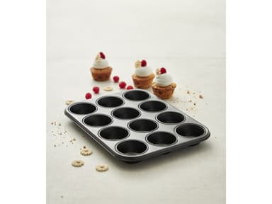 Blomsterbergs Muffinsform till 12 st. Black Steel