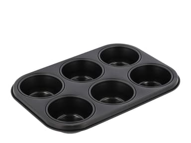 Blomsterbergs Muffinsform till 6 st. Black Steel