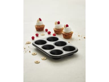 Blomsterbergs Muffinsform till 6 st. Black Steel