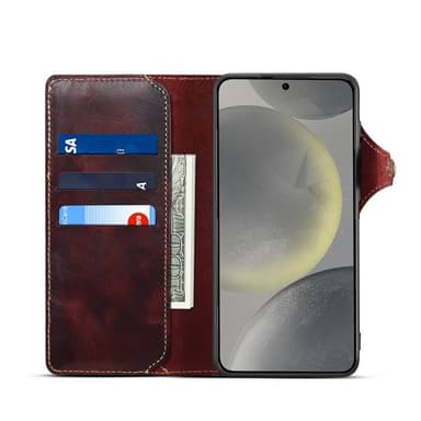 Denior mobilfodral läder Samsung Galaxy S25 Plus - Oxblod