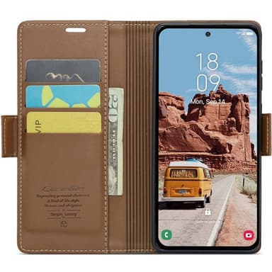 CaseMe mobilfodral 023 Samsung Galaxy S25 Plus - Brun