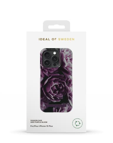 Printed Case iPhone 15PR Deep Purple Bloom