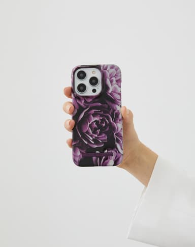 Printed Case iPhone 14PM Deep Purple Bloom