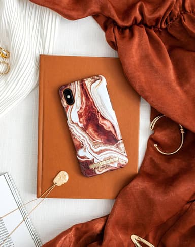 Printed Case iPhone XR Golden rusty marble