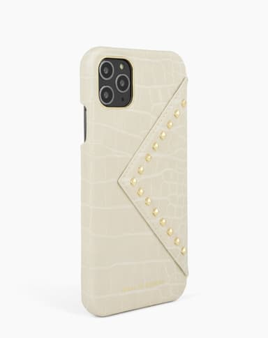 Statement Case iPhone 11PM/XSM Beatstuds Cream Croco