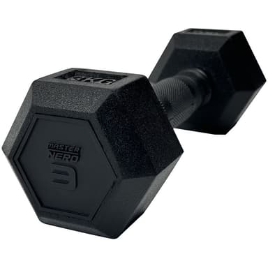 Master Fitness Nero Rubber Coated Hex, Hex hantlar 3 kg