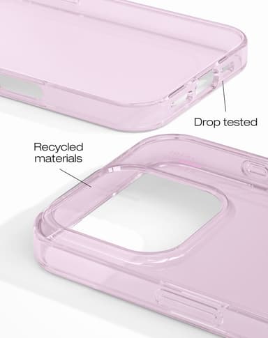 Clear Case iPhone 16PM Light Pink