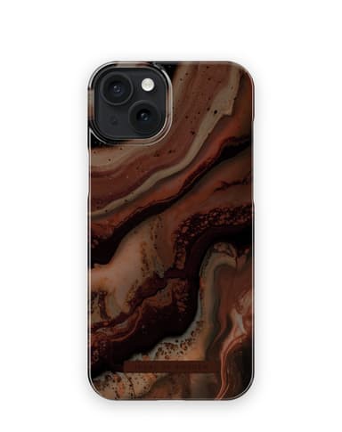Printed Case MagSafe iPhone 15PL Dark Amber Marble