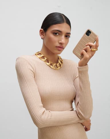 Atelier Case iPhone 15PL Camel Croco