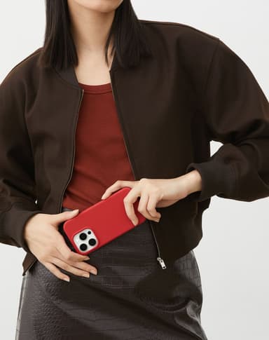 Silicone Case MagSafe iPhone 16PR Red