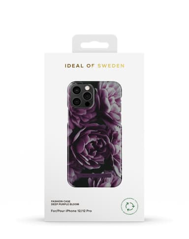 Printed Case iPhone 12/12P Deep Purple Bloom