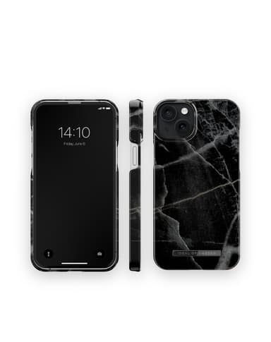 Printed Case iPhone 15PL Black Thunder Marble